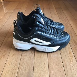 Women’s Fila Disruptor II Premium Black/White